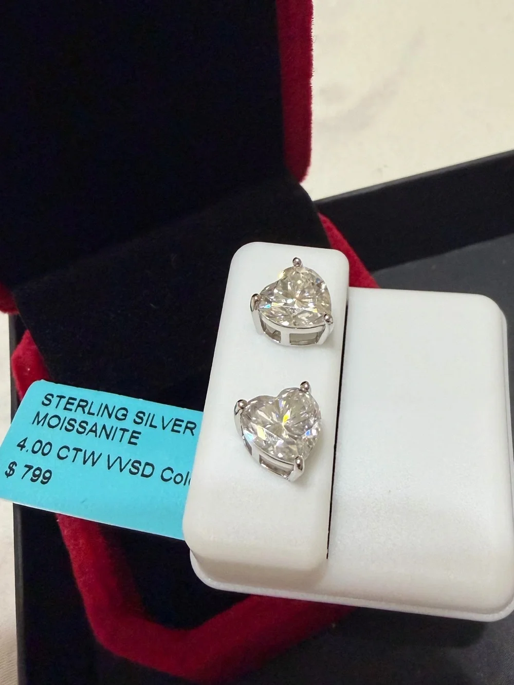 4CT 925 MOISSANITE STUDS